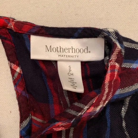 Motherhood maternity tartan plaid top - Picture 5 of 5